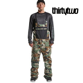 2022 THIRTYTWO 32 サーティーツー ベースメント ビブ パンツ BASEMENT BIB PANT CAMOメンズ　スノボ　カモ柄