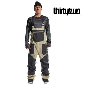 2022 THIRTYTWO 32 サーティーツー ベースメント ビブ パンツ BASEMENT BIB PANT KHAKIメンズ スノボ