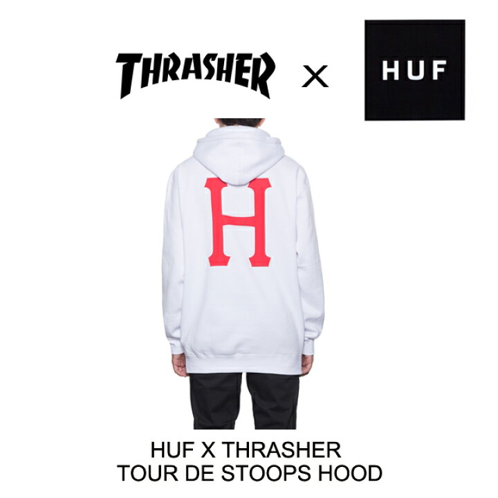 楽天市場】HUF ハフ THRASHER スラッシャー コラボ フーディー TOUR DE 