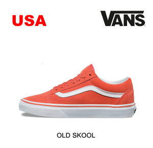 VANS ���@���Y �X�j�[�J�[ SNEAKER OLD SKOOL SPICED CORAL/TRUE WHITE USA���f��