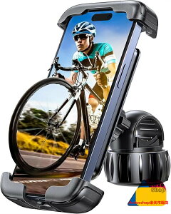 自転車 スマホホルダー片手操作 簡単取付 ロードバイク スマホホルダー 自転車 携帯ホルダーオートバイ バイク スマホ固定 原付 携帯ホルダーママチャリ 360度回転 強力保護 脱落防止 耐久