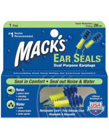【MAC'S】EarSeals 【耳栓】コード付き サーフィン サウナ マリンスポーツ〇普通郵便発送