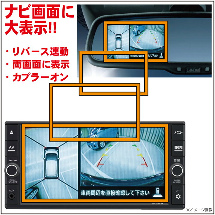 楽天市場】アラウンドビュー MJ119D-W/MJ118D-W 映像 出力 ナビに映す 