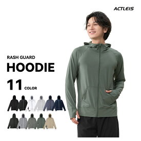 ラッシュガード メンズ 長袖 フード付き パーカー uvパーカー uvカットパーカー ラッシュパーカー ポケット 水着 大きいサイズ uvカット uv upf50+ 紫外線対策 日焼け予防 日焼け止め 日焼け防止 体型カバー プール 海 海水浴 おしゃれ 水陸両用