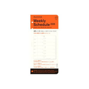 PLOTTER システム手帳 リフィル 2026年 ナロー ウィークリー 週間レフト 77718175 (2026年1月始まり) 送料無料