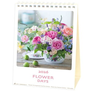 アクティブコーポレーション 2026 カレンダー 卓上 FLOWER DAYS 26ACL-538 2026年 1月始まり 送料無料