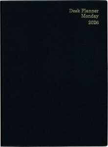 博文館 手帳 2026年 B5 ウィークリー デスクプランナー マンデー ブラック No.247 (2026年 1月始まり) 送料無料
