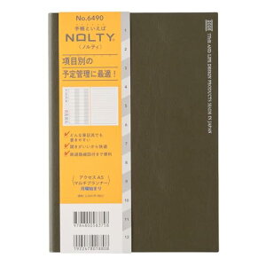 �\�� NOLTY �蒠 2026�N A5 �}���X���[ �A�N�Z�X �}���`�v�����i�[ �J�[�L 6490 (2025�N 12���n�܂�) ��������