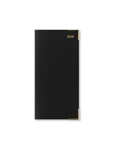 レッツ 手帳 2026年 1月始まり スリム ウィークリー ローマ ブラック 26-081230 正規輸入品 送料無料