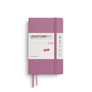 ロイヒトトゥルム 手帳 2026年 1月始まり A6 ウィークリー ホリゾンタル ダスティローズ 372723 正規輸入品 送料無料