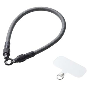 エレコム スマホ ハンドストラップ 充電可 USB Type-C ケーブル ストラップホールシート付属 ブラック P-STHH1CC08 送料無料