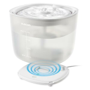 エレコム 自動給水器 容量2L ワイヤレスポンプ 静音 騒音レベル9db以下 フィルター式 2モード搭載 活性炭素/イオン交換樹脂フィル 送料無料