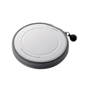 エレコム DVD CDケース セミハード ファスナー付 12枚収納 ホワイト CCD-H12WH 送料無料