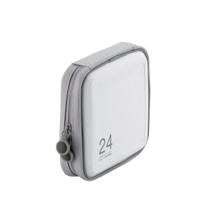 エレコム DVD CDケース セミハード ファスナー付 24枚収納 ホワイト CCD-H24WH 送料無料