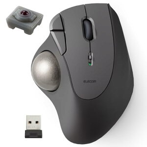エレコム ワイヤレス トラックボール マウス 無線2.4GHz IST (イスト) シリーズ 5ボタン 親指操作 人工ルビー支持 Win 送料無料