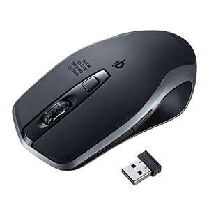 �T�����T�v���C(Sanwa Supply) ���C�����X�[�d�}�E�X Qi�Ή� �u���[LED 5�{�^�� ��^ �u���b�N MA-WBL157B ��������