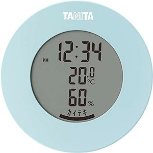 タニタ 温湿度計 時計 温度 湿度 デジタル 卓上 マグネット ライトブルー TT-585 BL 送料無料