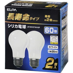 �����d�� ELPA �������V���J2P LW100V57W-W-2P �z���C�g 60W 2��