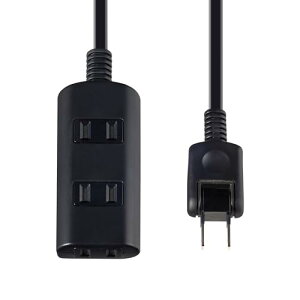 �G���p(ELPA) ���t�^�b�v���� �d���^�b�v �����R�[�h 125V 3m 3�� �u���b�N WBT-N3030B(BK)