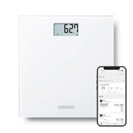 オムロン 体重計 ホワイト HN-300T2-JTW スマホ連動 データ自動転送 自動認識 乗るだけで測定開始 シンプ…