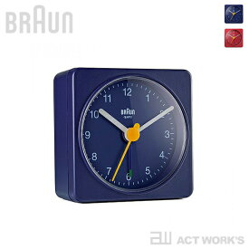《全2色》BRAUN BC02 アナログアラームクロック 【ブラウン デザイン雑貨 デスククロック ベッドサイド 目覚まし時計 ドイツ 置き時計 置時計 Analog Alarm Clock スクエアシェイプモデル】