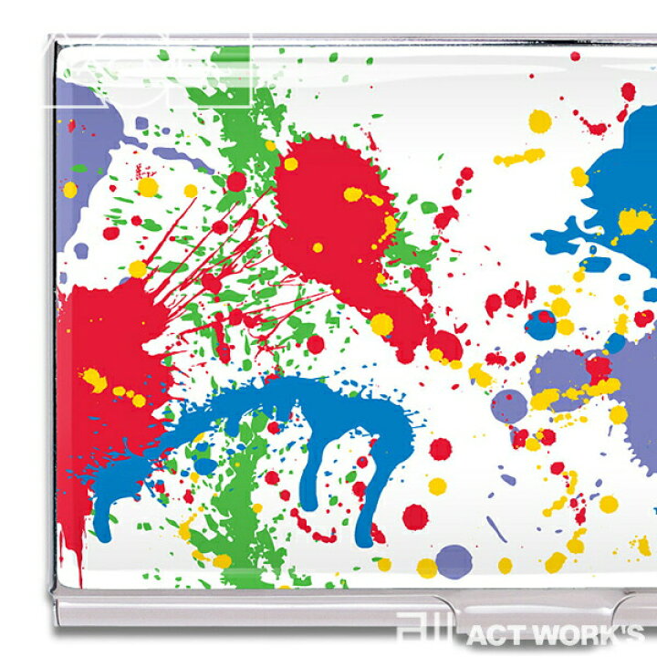 ACME アクメ PAINT SPLASH 名刺入れ ビジネスカードケース【デザイン雑貨 ステーショナリー NORMAN MOORE 文房具 カード入れ】 ACT WORK アクメ カードケース CAL01BC アリック・レヴィ HONEYCOMB ACME カード入れ 名刺入れ 男性 女性 おしゃれ シンプル ギフト プレゼント 誕生日 誕生日プレゼント 敬老の日
