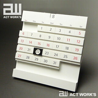 《全8色》actwork'sデートブロックライト万年カレンダー