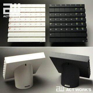 《全2色》actwork'sデートブロックヨコ万年カレンダー