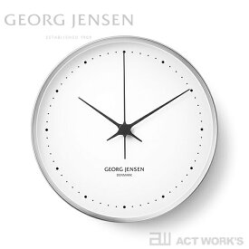 GEORG JENSEN HK コッペル ウォールクロック ホワイトダイヤル 30cm HENNING KOPPEL WHITE/SS 【ジョージジェンセン デザイン雑貨 インテリア 北欧 壁掛け時計 壁時計 リビング ヘニング コペル】