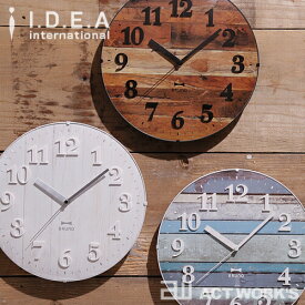 《全3色》BRUNO 電波ビンテージウッドクロック ブルーノ 【IDEA イデアレーベル 壁時計 壁掛け時計 デザイン雑貨 寝室 リビング インテリア 北欧】