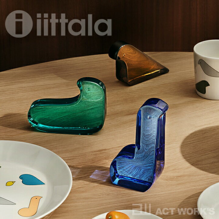 楽天市場】《全3種》iittala×mina perhonen ガラスバード ブルー  