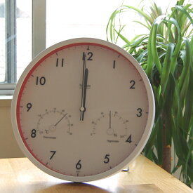 【RCP】Lemnos Air clock エアークロック　【タカタレムノス シンプル デザイン雑貨 壁掛け時計 ウォールクロック スタイリッシュ モダン インテアリア 電波時計 温度計 湿度計 北欧】