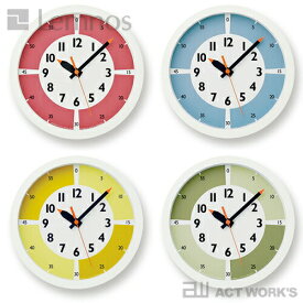 《全4色》LEMNOS fun pun clock with color! 掛け時計 フンプンクロックカラー　【タカタレムノス デザイン雑貨 壁掛け時計 インテアリア 北欧】