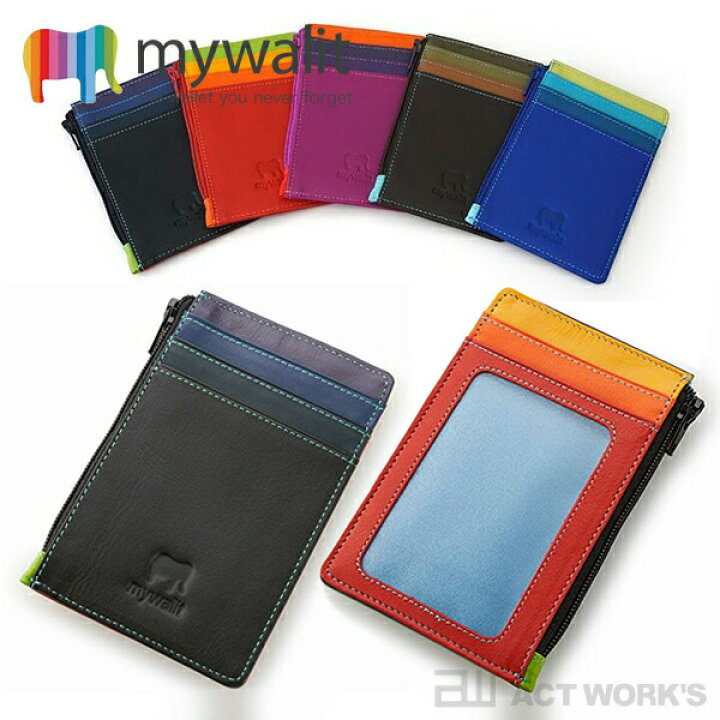 楽天市場】《全6色》mywalit クレジットカードホルダー＆コインパース 