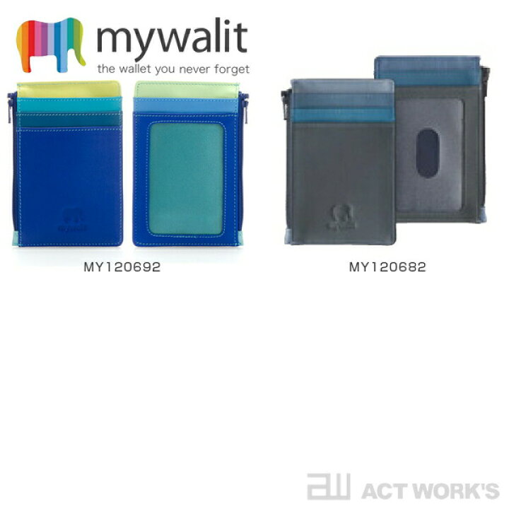 楽天市場】《全6色》mywalit クレジットカードホルダー＆コインパース 