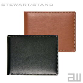 《全2色》STEWART/STAND 二つ折りウォレット Leather Exterior Collection 【スチュワートスタンド レザーエクステリアコレクション シンプル デザイン 出張 海外旅行 お財布 ギフト プレゼント 贈り物 カードケース ビジネス 札入れ】