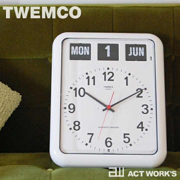 楽天市場】《全2色》TWEMCO BQ-12A パタパタ時計 【トゥエンコ トゥエムコ デザイン雑貨 掛時計 かけ時計 とけい 壁掛け 置時計  置き時計 アナログ 表示 オフィス 店舗 北欧 BQ−12A カレンダー時計】 : ACT WORK'S