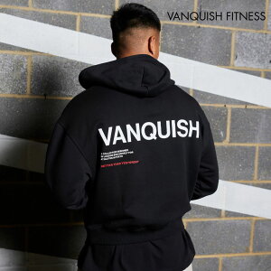 ヴァンキッシュ フィットネス VANQUISH TOKYO BLACK OVERSIZED HOODIE ロゴ フード パーカー 筋トレ ジム トレーニング ウエア 正規品