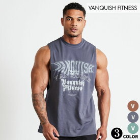 ヴァンキッシュ フィットネス VANQUISH TSP METAL SLEEVELESS T SHIRT ロゴ ノースリーブ Tシャツ 筋トレ ジム トレーニング ウエア 正規品