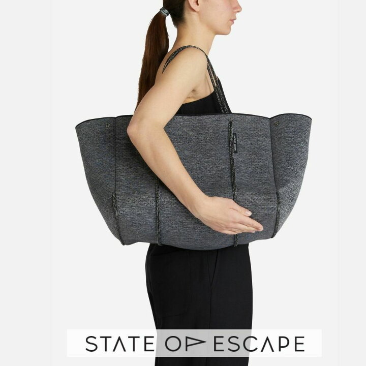 楽天市場 ステイト オブ エスケープ Escape Bag Luxe Charcoal Marle ビーチ State Of Escape トートバッグ 大容量 ロンハーマン 取扱 マザーズバッグ ステイトオブエスケープ 正規品 人気 メンズ レディース セレクトショップ Lucina
