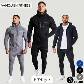 ヴァンキッシュ フィットネス VANQUISH FITNESS ECLIPSE V2 ジャージ セットアップ FULL ZIP FRONT HOODIE SWEATPANTS 上下セット メンズ スポーツウエア 正規品