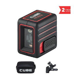 5%OFF レーザー墨出し器 キューブミニ 1V1H 金属製固定用クリップ付き 高輝度 1垂直1水平 レーザーレベル 墨出器 墨出機 測定器 オートラインレーザー レーザーライン 墨出しレーザー 測量 自動補正 レーザー水平器 送料無料 マキタ シンワ KDS タジマ ボッシュ