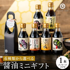 ギフト 全6種から選べる蔵元の醤油 1本入(200ml）プチギフト 1000円 ミニ 調味料 しょうゆ 醤油 おしゃれ お礼 内祝 贈り物 お返し 結婚祝 新築祝 お祝 ご挨拶 手土産 プレゼント 御中元 寒中見舞い 誕生日 ギフト