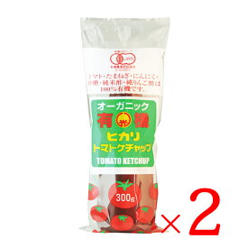 光食品 トマトケチャップ 300g×2本セット 送料無料 有機 トマトケチャップ 無添加 ケチャップ 光食品 ヒカリ 有機トマト チューブ オーガニック organic お料理 料理 オムライス チキンライス ナポリタン 国内産 国産 日本