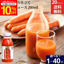 ＼7/19 20:00~／【10%OFFクーポン配布】＼ザ・共通テン！出演／【選べる本数】 国産生しぼり仕立て にんじんジュース 200ml× 1本 20本 40本 送料無料 人参 にんじん 国産 野菜ジュース 人参ジュース 無農薬 添加物は一切無し 糖度6で甘味が強い