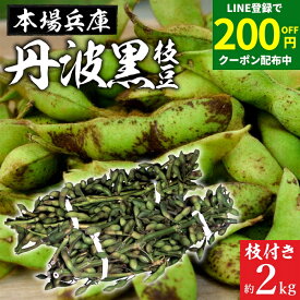 ＼LINE登録で★200円クーポン配布中／予約 2024年度産 丹波黒の枝豆 2kg 枝付き 送料無料 超破格 丹波黒 黒枝豆 枝豆 兵庫県産 えだまめ 黒豆 京都 篠山 丹波 ささやま たんば 京丹波 独特のこく 甘み もっちり旨い 最高級枝豆 おつまみ ギフト