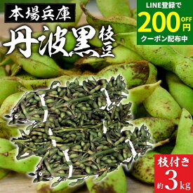 ＼LINE登録で★200円クーポン配布中／予約 2025年度産 丹波黒の枝豆 3kg 枝付き 送料無料 超破格 丹波黒 黒枝豆 枝豆 兵庫県産 えだまめ 黒豆 京都 篠山 丹波 ささやま たんば 京丹波 独特のこく 甘み もっちり旨い 最高級枝豆 おつまみ エダマメ