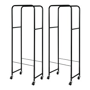 【足立製作所公式店】薄型タイヤラック SUV/RV車用 カバーなし 4本収納 2個組 2段式 スリムタイプ キャスター付き ストッパー付 幅28・外径80cmまで対応耐荷重50kg スチール 縦置き タイヤ保管