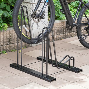 スタンドいらずの頑丈自転車ラック2台用