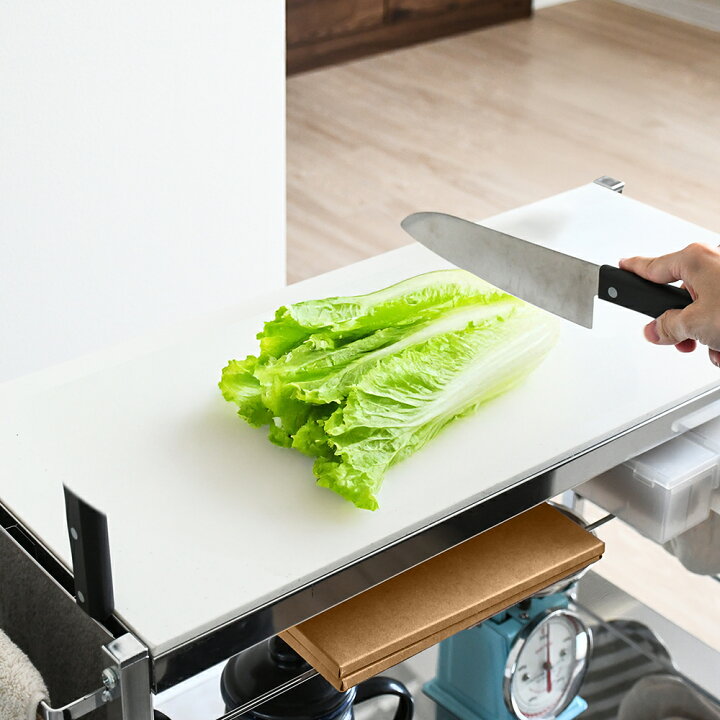 楽天市場】包丁スタンド付キッチン作業台 幅68cm 高さ85cm 狭い 